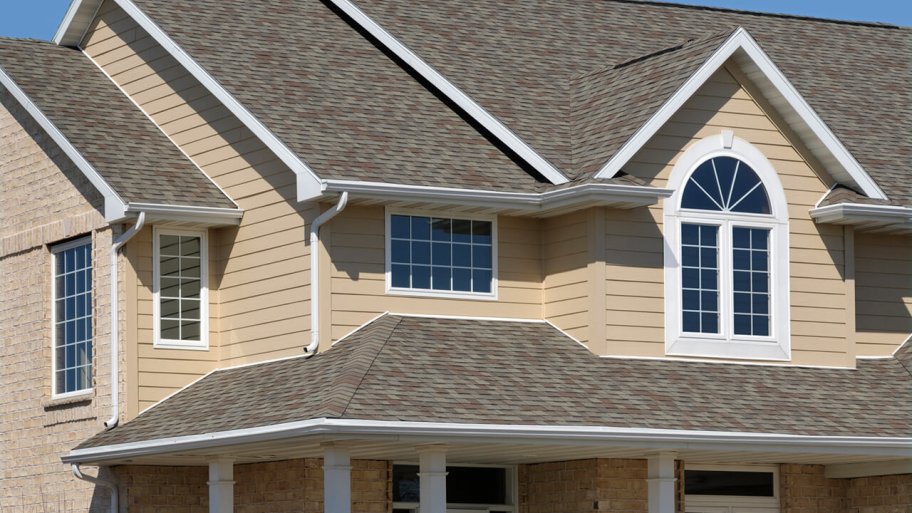 House with an asphalt shingle roof